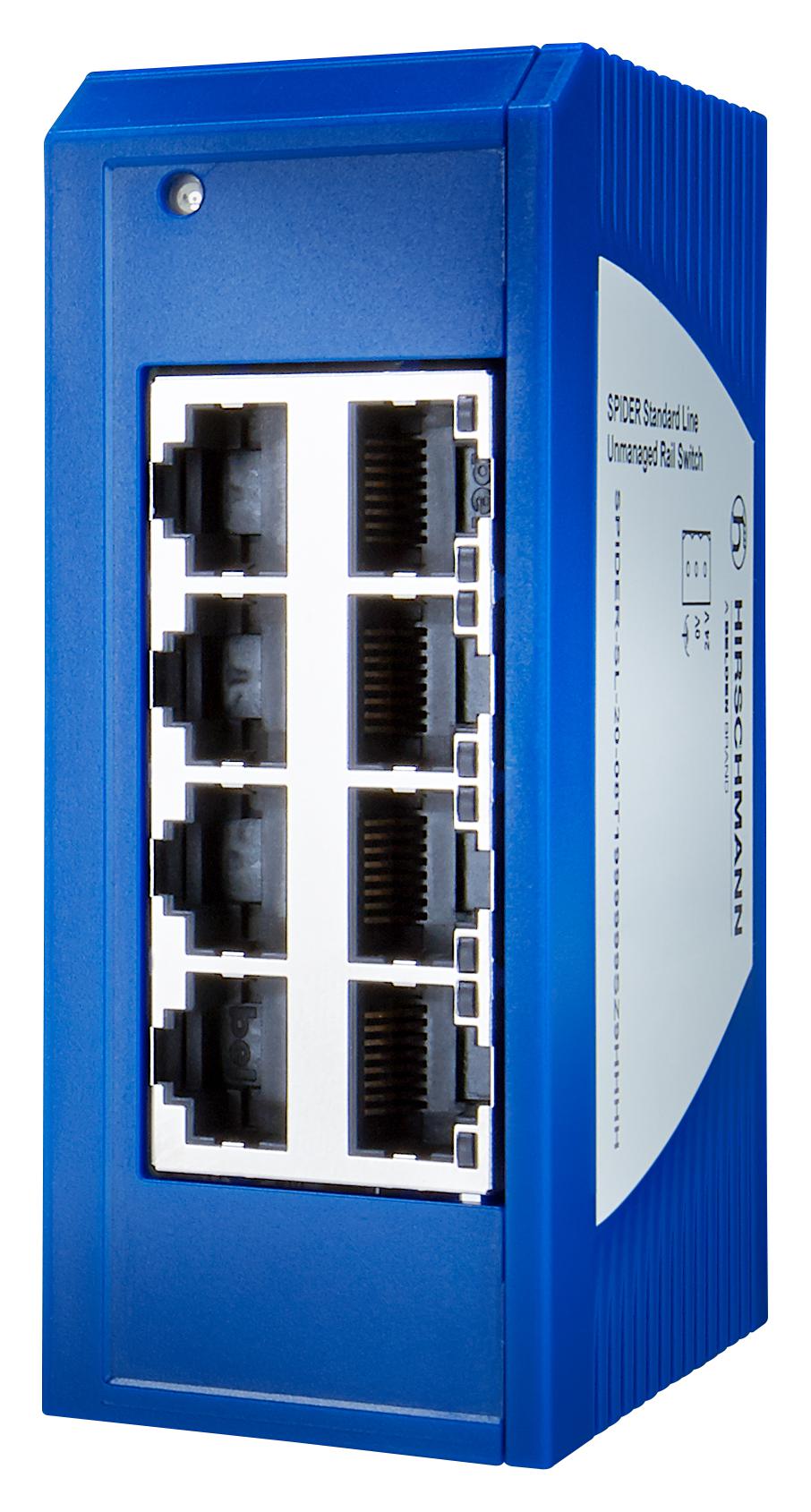 Switch công nghiệp SPIDER‑SL‑40‑06T1O6O699SY9HHHH – 6×Giga RJ45 + 2×SFP, nguồn 9.6‑32 VDC