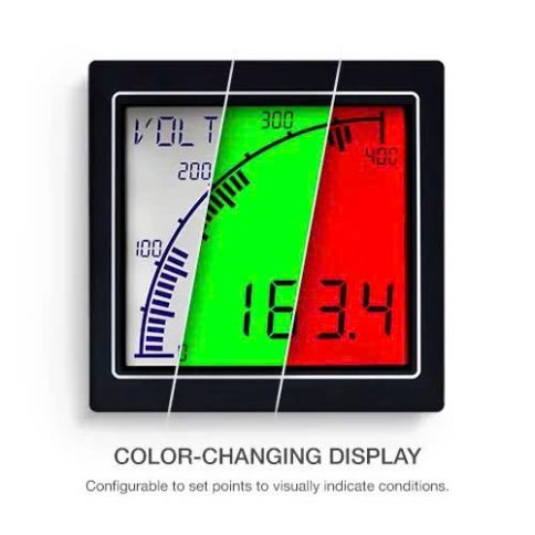 Trumeter APM‑AMP‑ANO – Digital Panel Ammeter 0–5 A AC/DC, Negative LCD, 2 Outputs